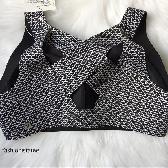 NWT lululemon enlite bra monochromic black white - Picture 4 of 6